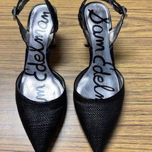 Sam Edelman pointed toe slingback pumps - carol block heel